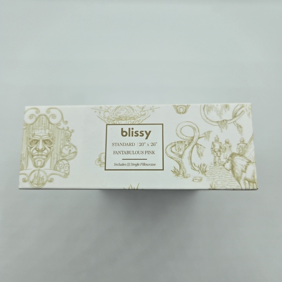 NWT Blissy Wicked Katie Kime Standard 100% Pure Mulberry Silk Pillowcase Pink - Picture 4 of 5